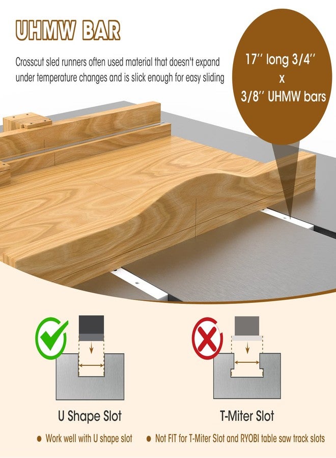 SDSNTE DIY Crosscut Table Saw Sled Kit with a Specific Guide Booklet to Build Your Own Tablesaw for More Accurate and Safer Saw Working, Table Saw Accessories, Pack of 1 - Image 4